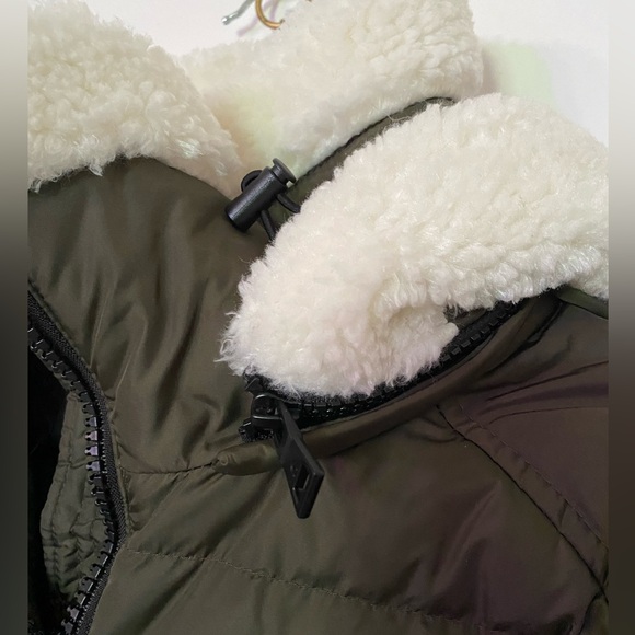 S13 New York Down Jacket Army Forest Green Puffer Small - Picture 3 of 8